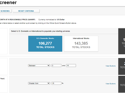 Reuters Stock Screener Screenshot 1