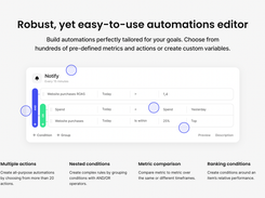 A robust automation engine can help you adjust bids, pause ads, and more. And external data integration enables creative strategies.