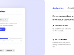 Create saved, lookalike and custom audiences in a few clicks, and use them for campaign launch.