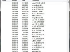 Showing contents of RAM