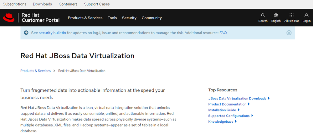 Red Hat JBoss Data Virtualization Screenshot 1