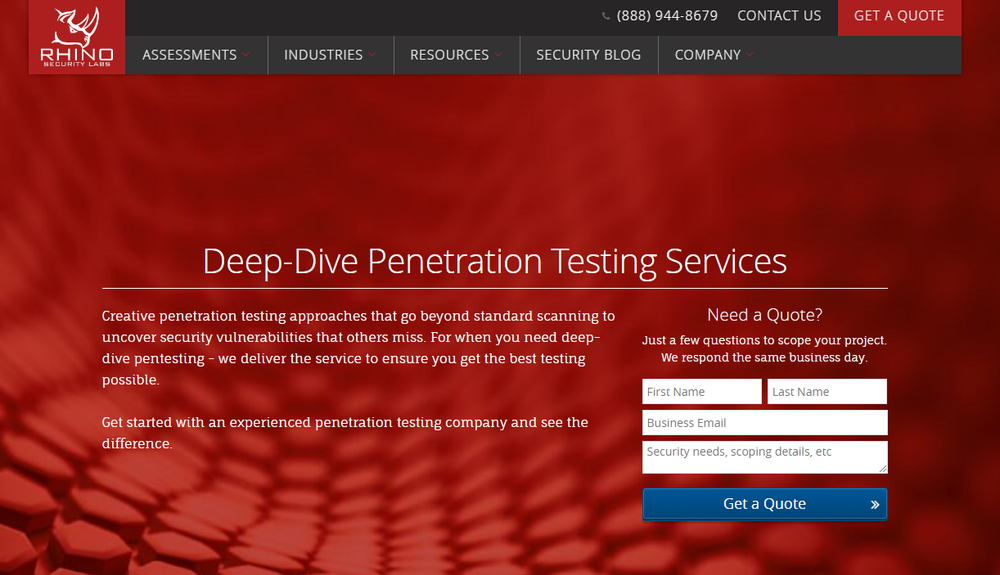 Rhino Security Labs Screenshot 1