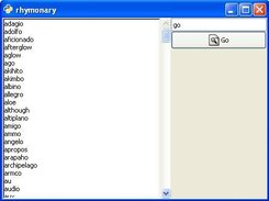 rhymonary-0.3 running under Windows