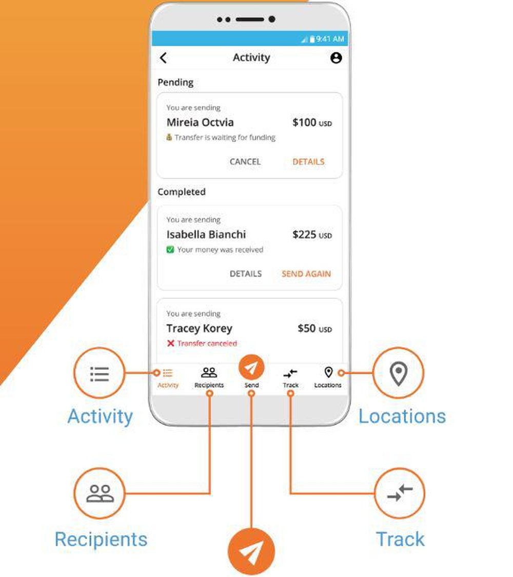 Ria Money Transfer Screenshot 1