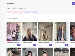 Start from a winning template — analyzed viral formats with usage stats