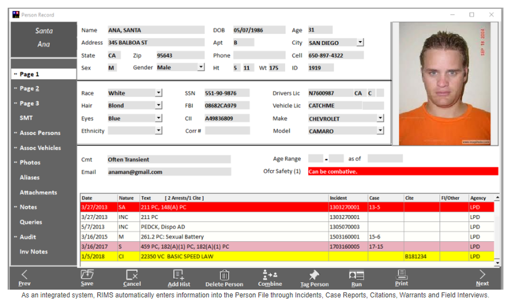 RIMS Records Management System Screenshot 1