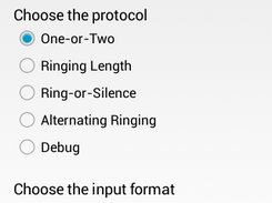 Coder and protocol settings.