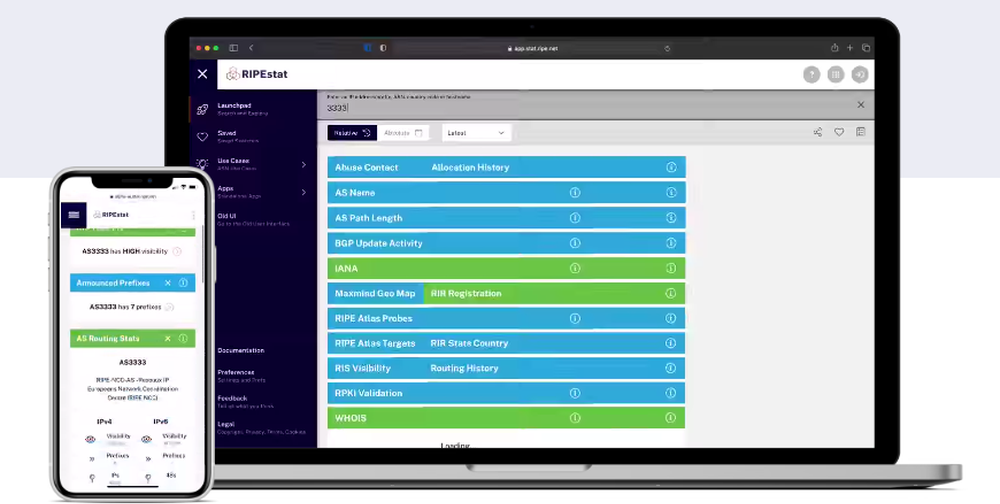RIPEstat Screenshot 1