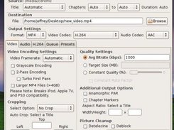 HandBrakeGTK 1.0.1 - Video Tab