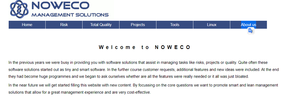 NOWECO Risk Manager Screenshot 1