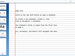 How RiteNote looks on startup