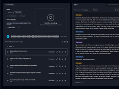 Riverscript.com dashboard interface