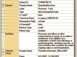 Markup Review Panel shows current Excel cell XBRL attributes