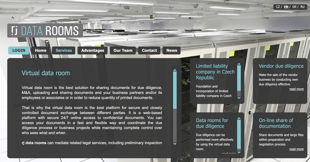 RJ Data Rooms Screenshot 1