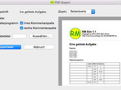 Es sind Ausdrucke sowie Exporte in PDF und HTML möglich.