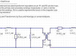 Generic non-ideal transformer subcircuit.
