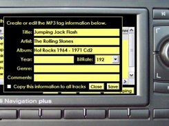 View of the MP3 tag editor.