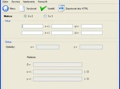 Ro3n 4.1 - Linear equations - matrix 2x2 (WinXP, Slovak)