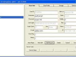 start up window, main control panel