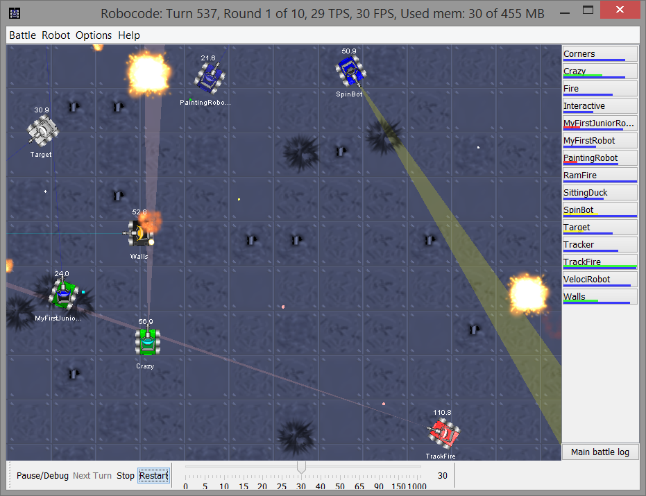 A game for coders where you compete in robot battles