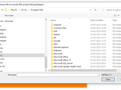 RoboGO!!+ 18B-2.9-3 [RPA projects C.L.I executer] Revised-3CC PC screenshot (Choosing a RPA project file)