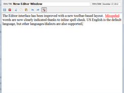 Spell check in the new Editor window.