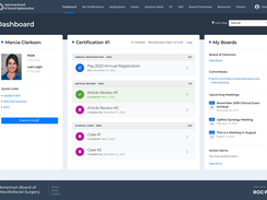 ROC-P's user dashboard for certification management