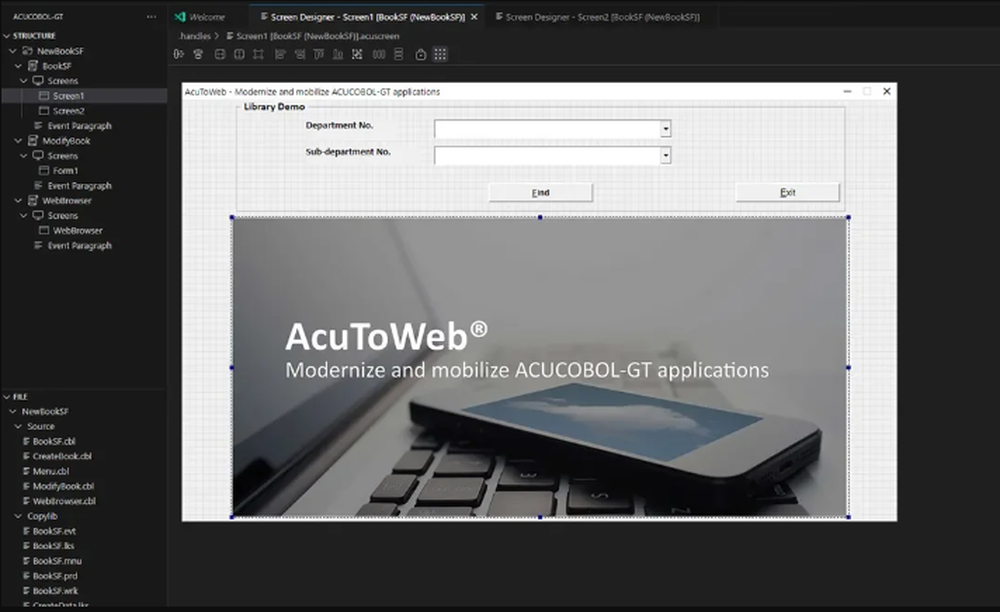 Rocket ACUCOBOL-GT Screenshot 1