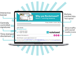 Create & manage company email signatures & marketing banner campaigns – simply, securely & at scale