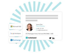 Professional email signatures that's compatible with Microsoft 365, Google Workspace, and Exchange.