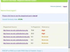 Result page