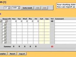 Main timereporting view