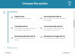 Actions to extract