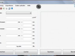 Das Hauptfenster von Rohrberechnung