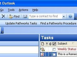 The Outlook toolbar, with button for Remedy configuration