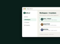 Roklo.ai — Multi-Number Workspace Management