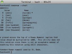 Example of chart output from romannum v0.0.4