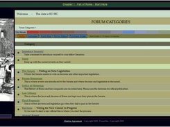 The login screen for Roman Senate Simulator
