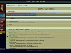 Category view of the forums for Roman Senate Simulator