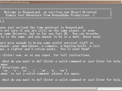 Sample output from invalid command.