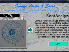 Main page of the new graphical user interface containing RootAnalyzer