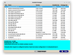 Installed packages