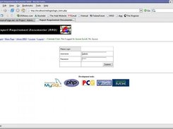 A sample of the RRD login page