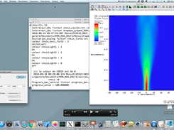 plot for the field propagation in a taper geometry