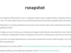 rsnapshot Screenshot 1