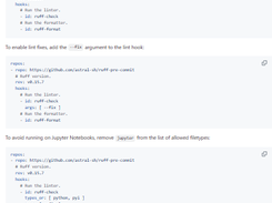 ruff-pre-commit Screenshot 1