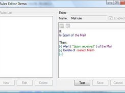 Rules Edit presentation in Demo application