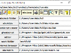 runabc links to many programs. You need to specify where to find them if you would like to use them.