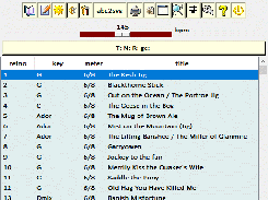 Starting page to runabc after loading input abc file containing a collection of tunes.