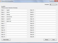 WindowsRunHistoryEditor Main Form (engl.)